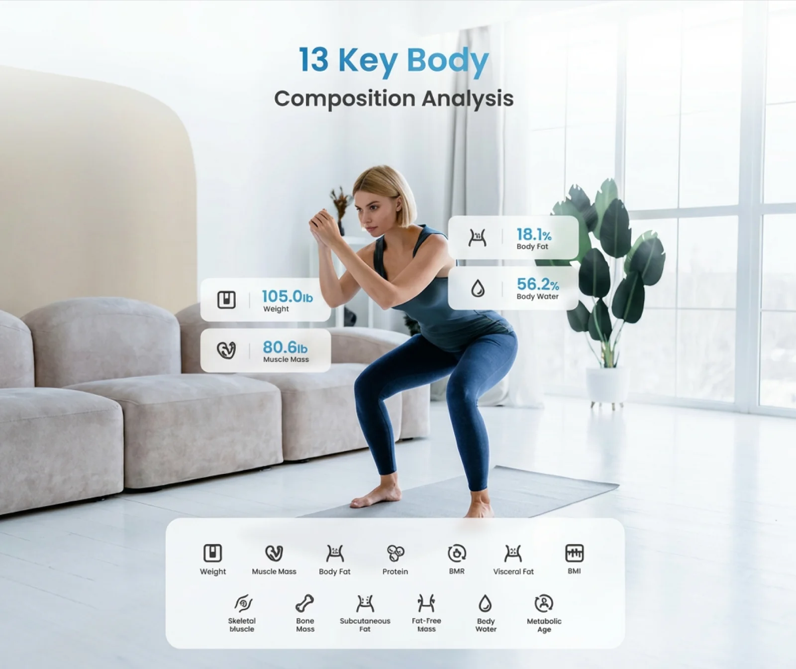 Elis 1+ Smart Body Scale (USB Chargeable) - Image 4